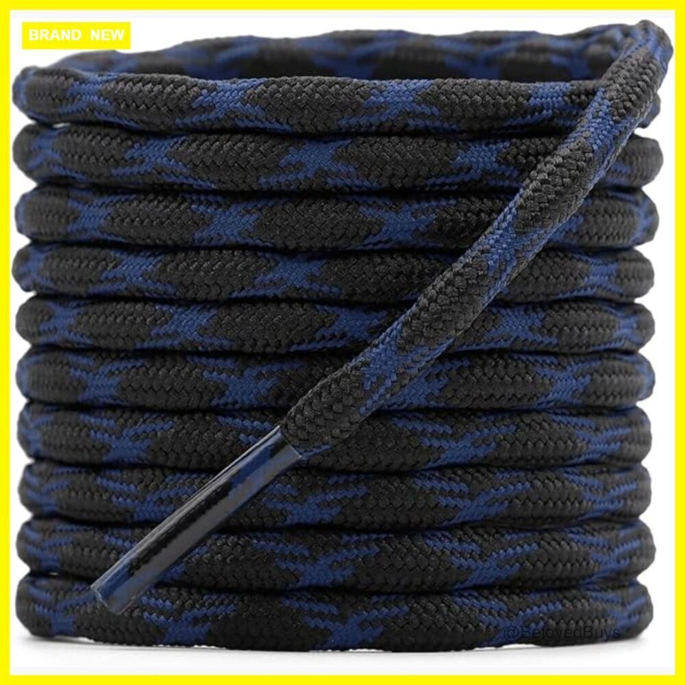 Heavy Duty Round Wave Non-Slip Hiking Boot Laces 140cm Polyester